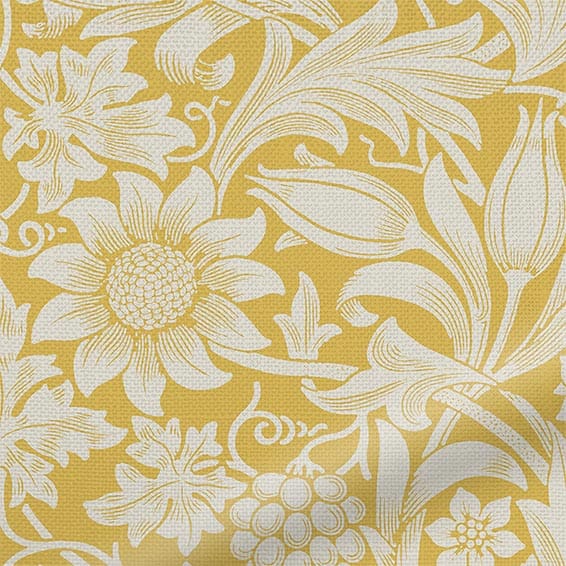 William Morris -ウイリアムモリス サンフラワー ハニー カーテン