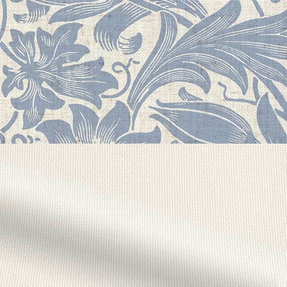 ウイリアムモリス サンフラワー ビンテージブルー&リネン ダブルロール