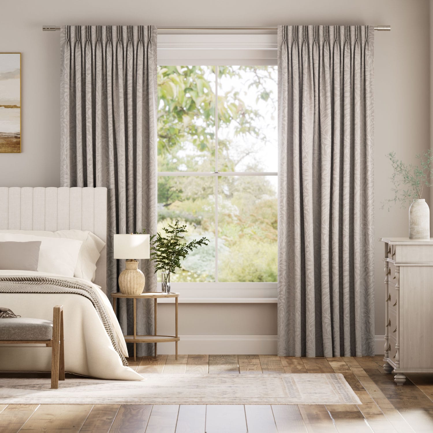 ウィリアムモリス ウイローバウ リネン ジャガード織 カーテン