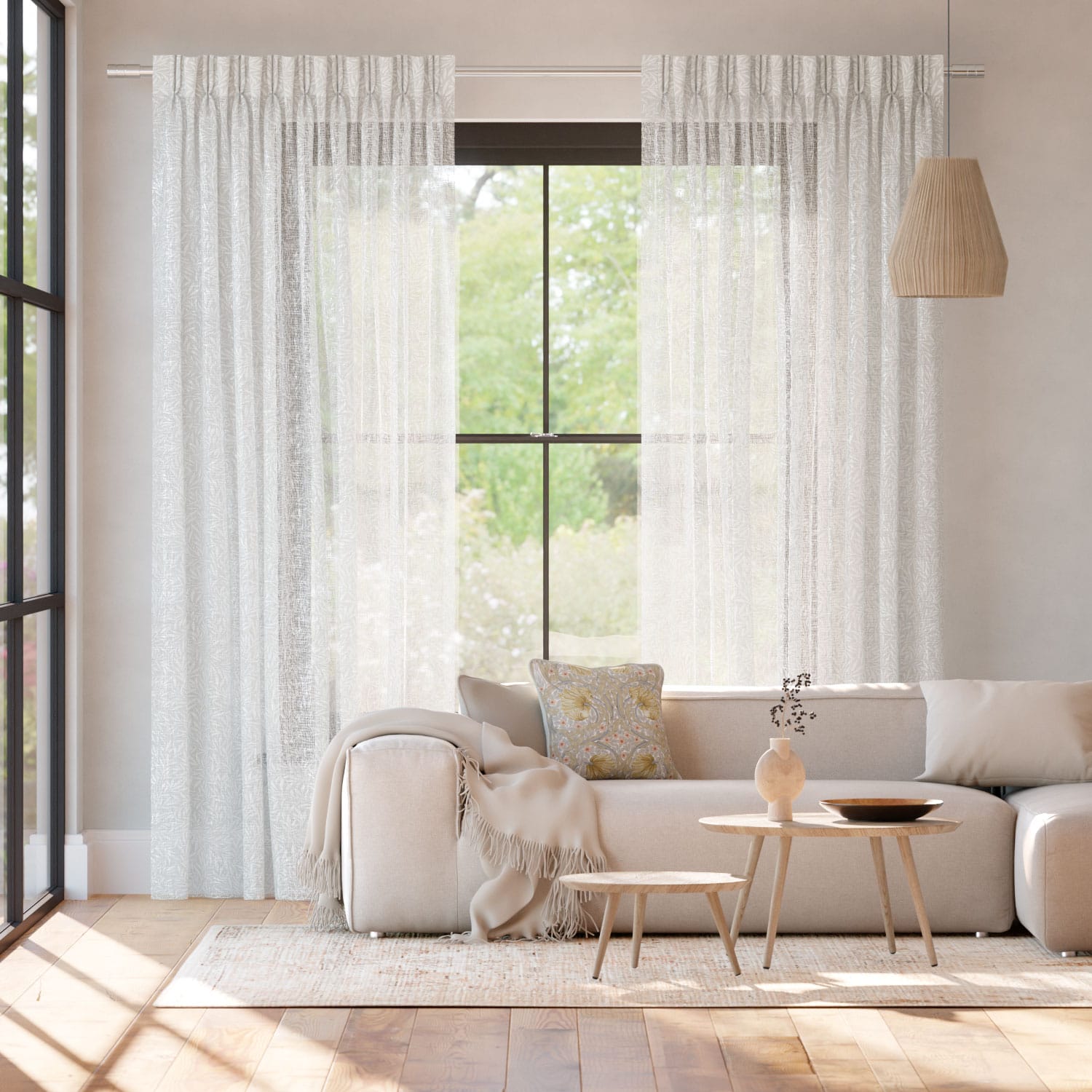 ウィリアムモリス ウイロー シャンティリ ボイル レースカーテン